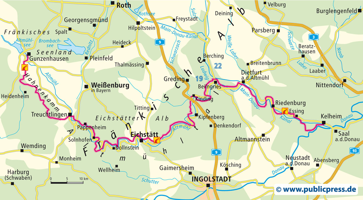 Altmühltal Karte